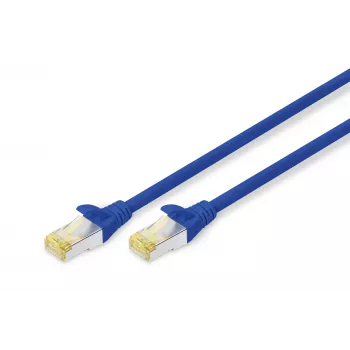 DIGITUS Patch Cable - CAT6a - S/FTP - Snagless - Cu - 1 m - Blue