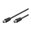 Wentronic Goobay 11563 Aerial Cable IEC Plug/Socket, 7.5 m, Black