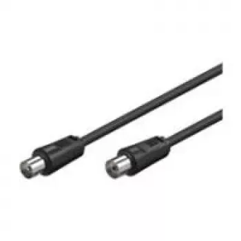 Wentronic Goobay 11563 Aerial Cable IEC Plug/Socket, 7.5 m, Black