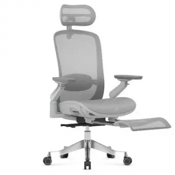 MARK ADLER Leadpro 8.7 Grey Office Chair with Headrest and Rocking Mechanism