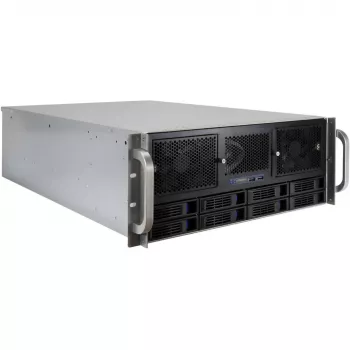 Inter-Tech IPC Storage 4U-4408-L 4U Rackmount Server Chassis, 8x 3.5 inch Hot-Swap, without Power Supply, Black