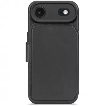 Decoded Leather Wallet Detachable with MagSafe for iPhone 17 Air, Black