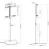 VISION MAGIC Digital Signage Floor Stand for 30-65 inch Displays, 1500 mm Column, Height-Adjustable, 400x400 VESA, Portrait/Landscape, Cable Management, Ideal for Corporate Entrances