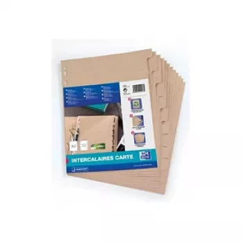 Oxford ELBA Touareg Index A4 12-Part Numbered Manila Cardboard 160 g/m² Universal Punched