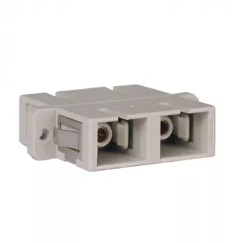 Tripp Duplex Fibre Optic MMF/SMF Multimode Singlemode Coupler SC/SC - Network Coupler - SC Multimode (Beige)