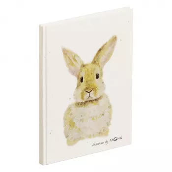 PAGNA Hare Notebook A5 Dotted Beige Hardcover 128 Pages