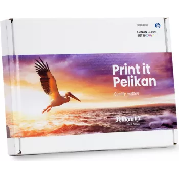 Pelikan PromoPack P52 Compatible Ink Cartridges Multipack Black Cyan Magenta Yellow for Canon CLI-526 (4-Pack)