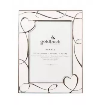 Goldbuch Hearts Photo Frame - Metal - Beige/White - Tabletop - 10x15 cm - Rectangular