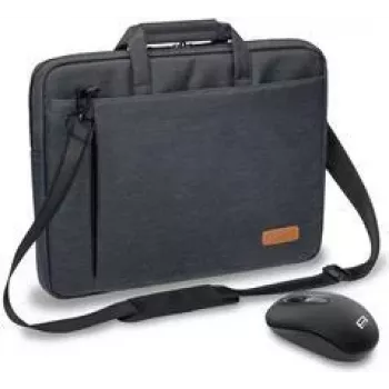 PEDEA Notebook Bag ELEGANCE 39.6 cm (15.6 inch) Grey + Mouse