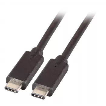 EFB USB 3.2 Gen 1 SuperSpeed Cable, USB-C Plug to USB-C Plug, 3A, 5Gbps, 2m, Black