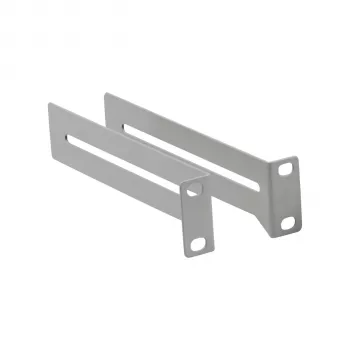 EFB-Elektronik Angle Bracket Set for 1/2/3HE Slides, 2 Pieces, RAL7035 Light Grey
