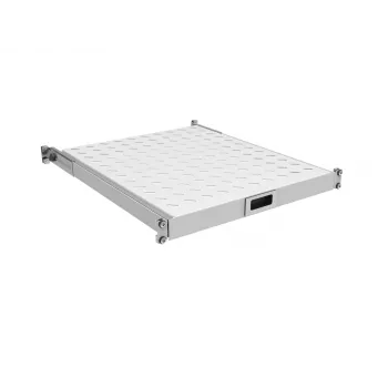 EFB 19 inch 1U Pull-out Shelf, Depth 550-650 mm, 30 kg Load Capacity, RAL7035 Light Grey
