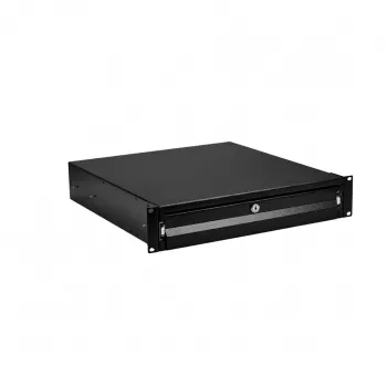 EFB-Elektronik 19 inch 2U Keyboard/Document Drawer, Lockable, RAL 9005 (Jet Black)