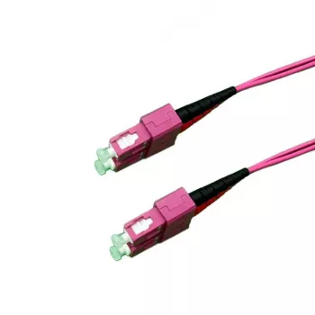 GRAFENTHAL Fibre Optic Cable OM4 LC to LC Duplex 1m Aqua