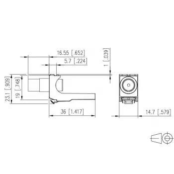 METZ CONNECT Coax Module IEC Plug / F Socket 130898-03-I