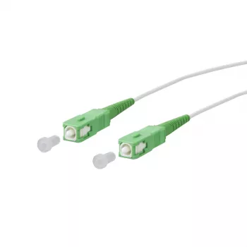 METZ CONNECT OpDAT Fibre Optic Patch Cable SC APC to SC APC OS2 Singlemode Simplex 2.0 m White