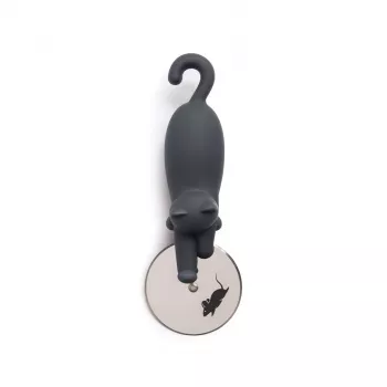 OTOTO Kitty Cut Pizza Cutter - Black and White Cat Design