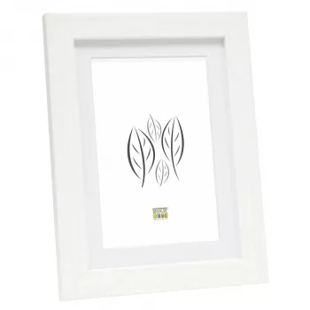 Deknudt S66KF1 P1 30x45 Wood Picture Frame White with Mount