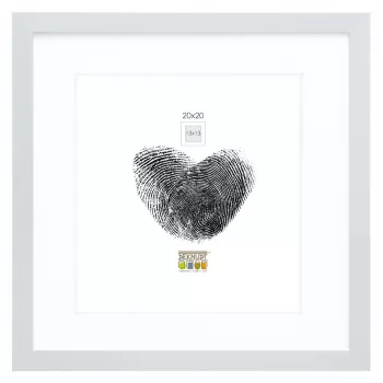 Deknudt S66KD1 P1 20x20 Wood Silver Picture Frame with Mount