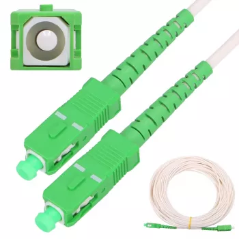 Extralink SC/APC-SC/APC patch cable, LSOH, singlemode, simplex, G.657A2, 3mm, 30m, white