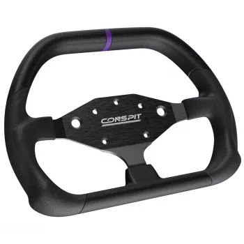 CONSPIT DX320 D-Shape Steering Wheel - 320mm Alcantara Grip, Carbon Fibre, RGB