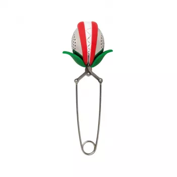 OTOTO Tea Trap Tea Infuser - Green/Red - Stainless Steel & Plastic - 160 mm