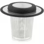 Bredemeijer Universal Tea Filter with Stacking Lid, Small 1491 - Stainless Steel, Black, Fine Mesh