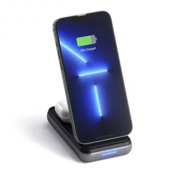Satechi Duo Wireless Charger Stand - Space Grey