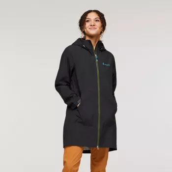 Cotopaxi Cielo Rain Trench Women's Raincoat - All Black, Size S
