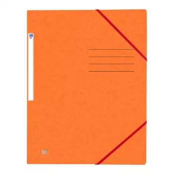 Oxford TOP FILE+ Elasticated Folder A4 Orange - Office Supplies