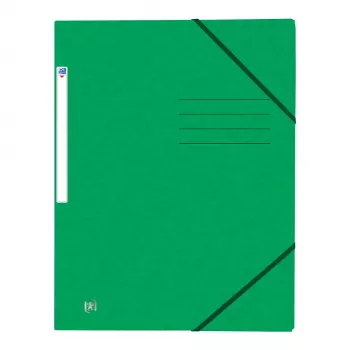 Oxford TOP FILE+ Corner Elasticated Folder A4 Green - Office Supplies