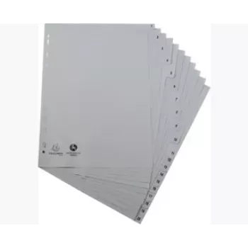 Exacompta 1721E Index Sheets 1-20, A4, Polypropylene, White
