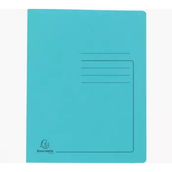 Exacompta report file A4 turquoise Colorspan cardboard 355g flexible prong mechanism