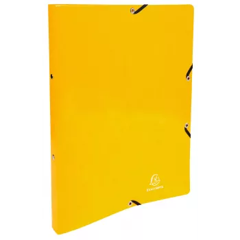 Exacompta Iderama ring binder A4, 2 rings 15 mm, with elastic closure, yellow (8701597)