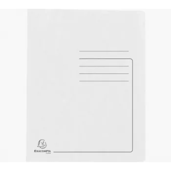 Exacompta 25 Stapled Folders Cardboard White DIN A4