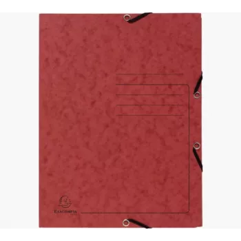 Exacompta File Folder A4 3 Flaps Cardboard Red 55405E