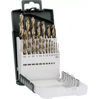 Bosch HSS-Co Cobalt Drill Bit Set 19-Piece Metal Case