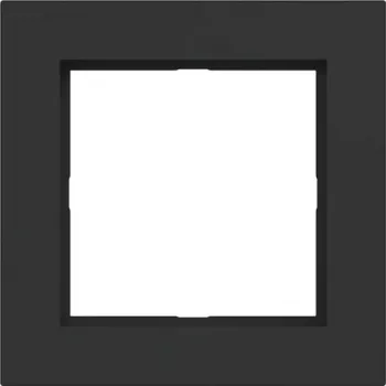 HAGER WAD6100BM Cover Frame 1-Gang A.1 Night Black Matt