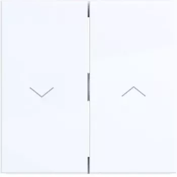 Hager WAW2001WG Rocker Switch Cover 2-Gang Light White Glossy for Ax/Cx Series