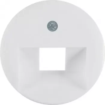 Hager Berker 1930/glass central plate for UAE socket, polar white glossy, 1-Gang (WTF4107WG)