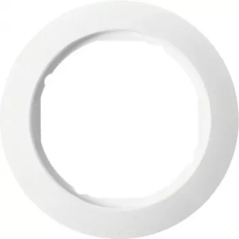 Hager WTD3191WG 1-Gang Cover Frame for Central Insert Ø58mm Serie 1930 Pure White Gloss