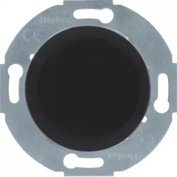 Hager WTF1001BG1 Blank Cover with Centre Piece 1930/Glass Black