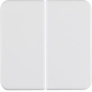 Hager WWW2000PW 2-Gang Rocker Push-Button, Polar White Glossy, IP44, Flush-Mounted