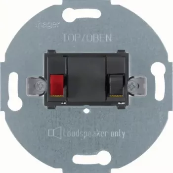 Hager WDF4800AT1 Speaker Connection Module, Anthracite Matt, Module Insert