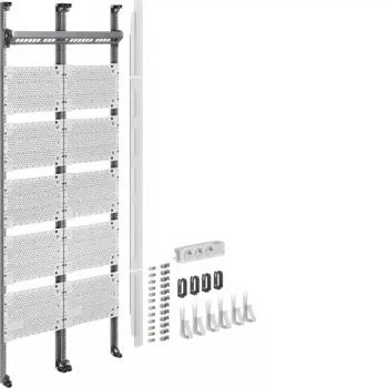 Hager UF521NW universZ Multimedia Complete Field 2-Field 1350mm with 12x RJ45 Patch Modules