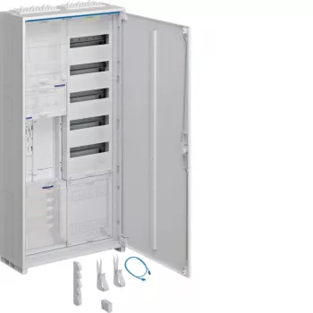 Hager ZB32ET215W1 Complete Meter Cabinet 1 Meter Position BKE-I APZ 1100mm 2-Field Surface-Mounted IP31 RAL 9010