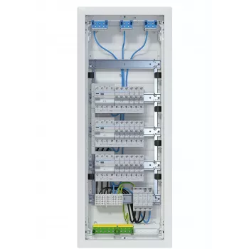 Hager Volta VU60BV1 Flush-Mounted Distribution Board 5x12PLE 3x RCD Circuits 60 Modules IP31 White