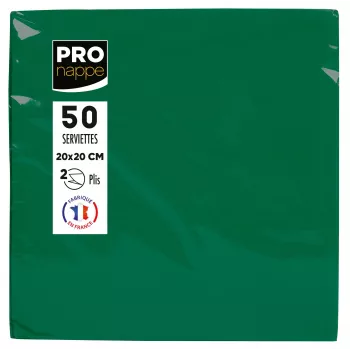 PROnappe Paper Napkins Fir Green 2-Ply 20 x 20 cm 50 Pieces