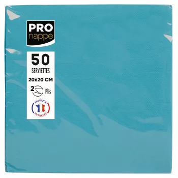 PROnappe Napkins Turquoise 2-Ply 20.0 x 20.0 cm 50-Pack