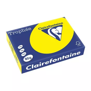 Clairefontaine Trophee Intensiv Copy Paper A4 80g 500 Sheets Canary Yellow